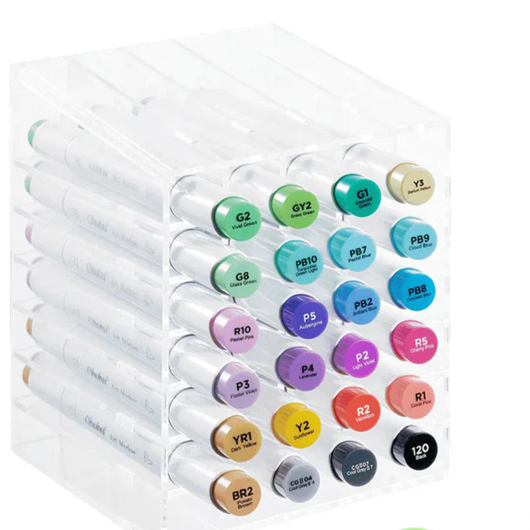 Ohuhu Honolulu 24 Basic Colors Dual Tips Alcohol Art Markers
