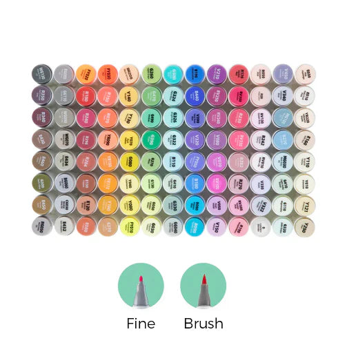 Ohuhu Honolulu 104 Colors Dual Tips Alcohol Art Markers