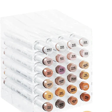 Ohuhu Honolulu 24 Skin Tone Colors Dual Tips Portrait Alcohol Art Markers